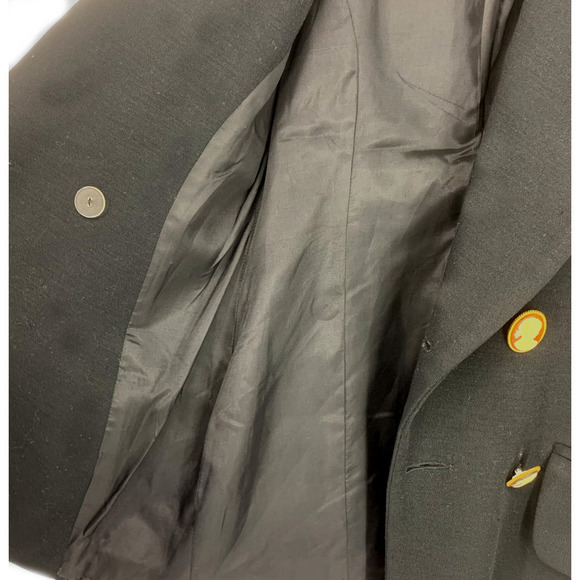 Vintage 1990's Zang Toi Sz 4 Black Wool Jacket Cameo Buttons Avant Garde *READ* - Picture 5 of 9